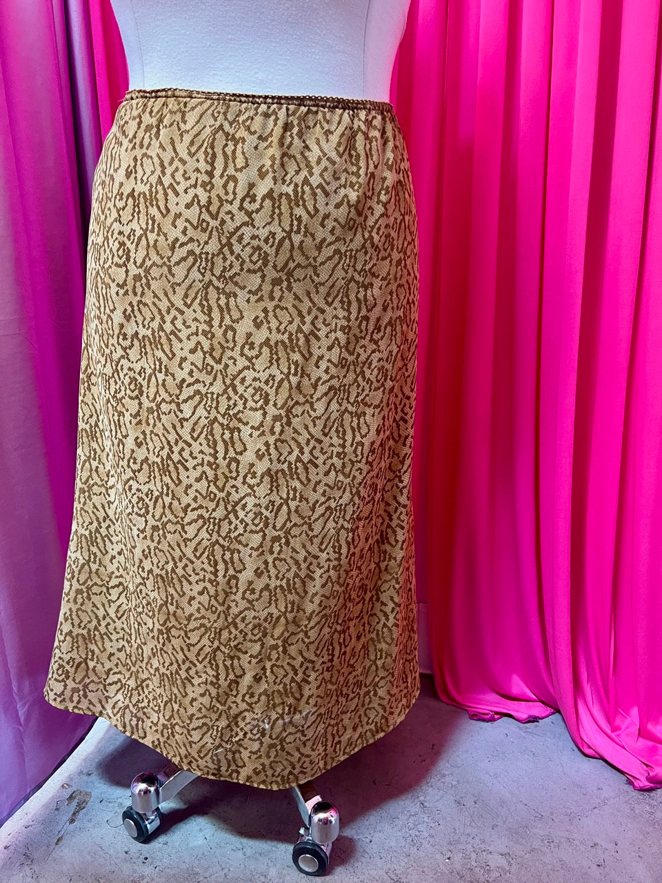 2000s Reptilia Snake Print Maxi Skirt - 2X (fits larger)