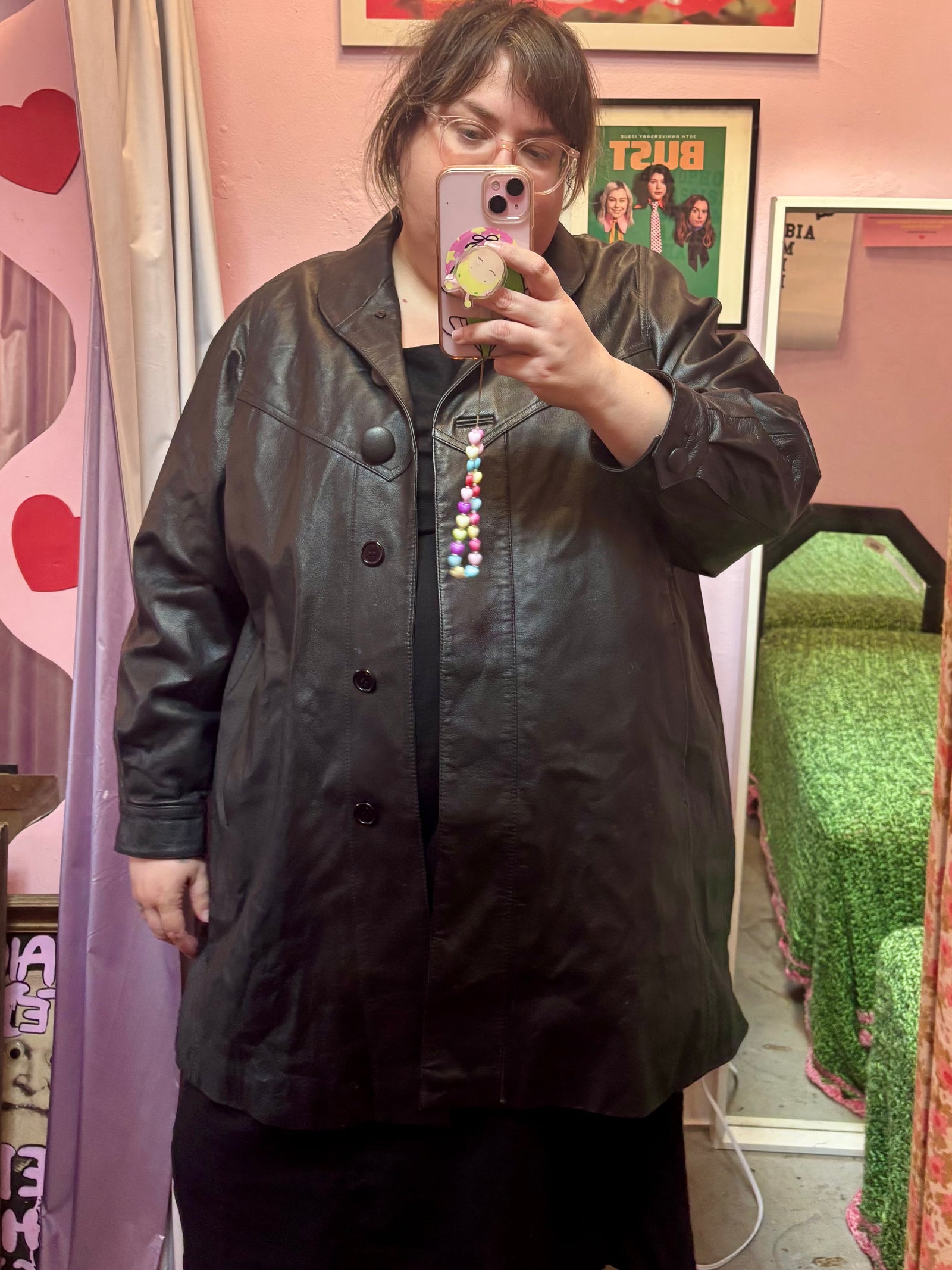Vintage Leather Swing Jacket 2X - 4X