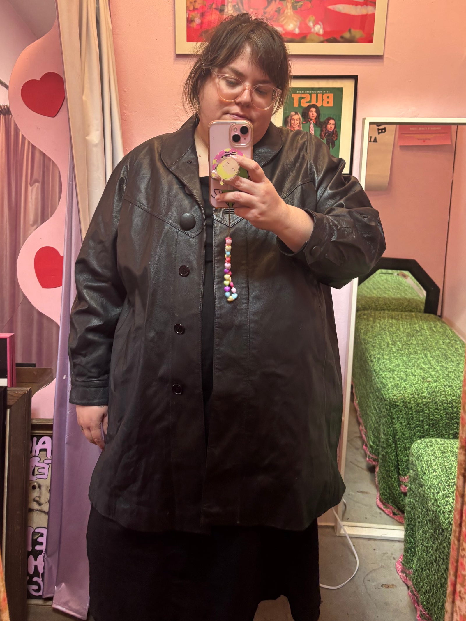 Vintage Leather Swing Jacket 2X - 4X