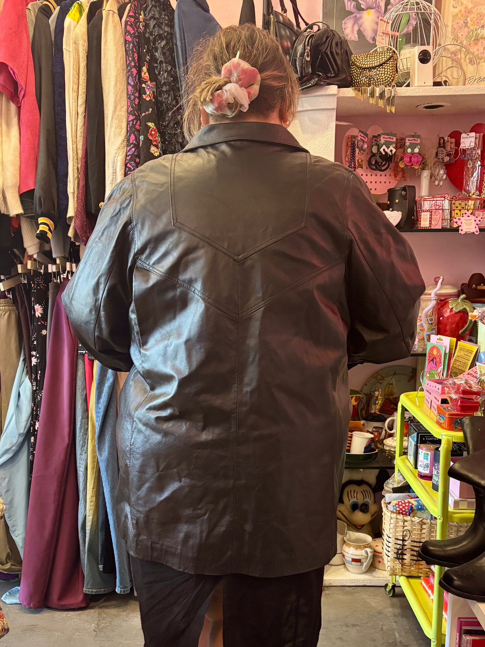 Vintage Leather Swing Jacket 2X - 4X