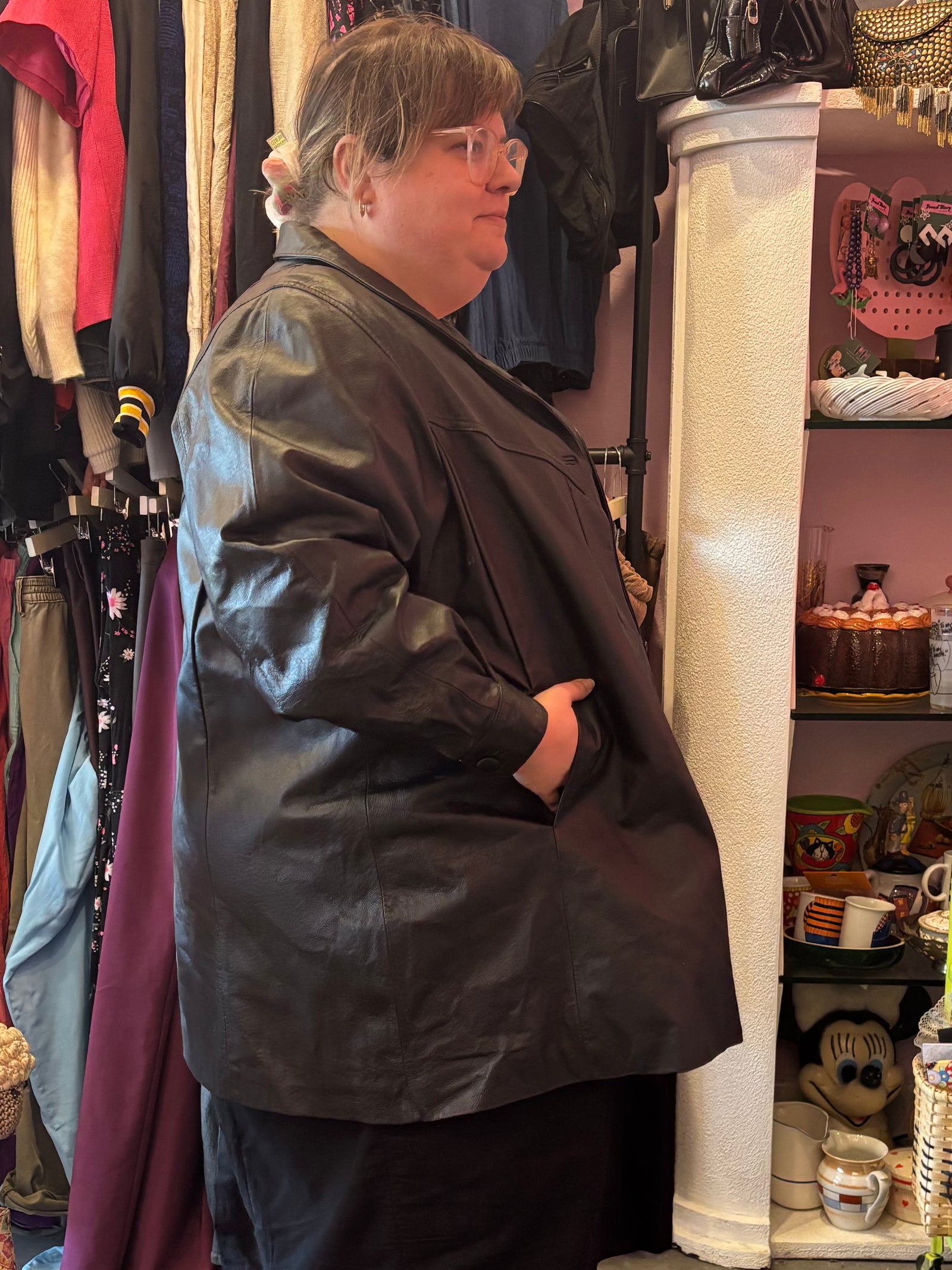 Vintage Leather Swing Jacket 2X - 4X