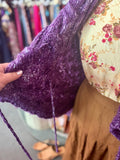 Purple Knit Wrap Sweater - Size 2X