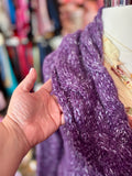 Purple Knit Wrap Sweater - Size 2X