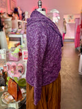 Purple Knit Wrap Sweater - Size 2X