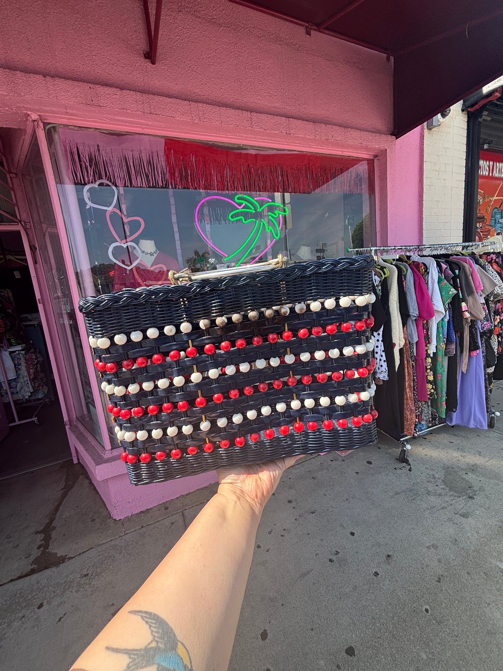 1960s/70s Lacquered Woven Bag
