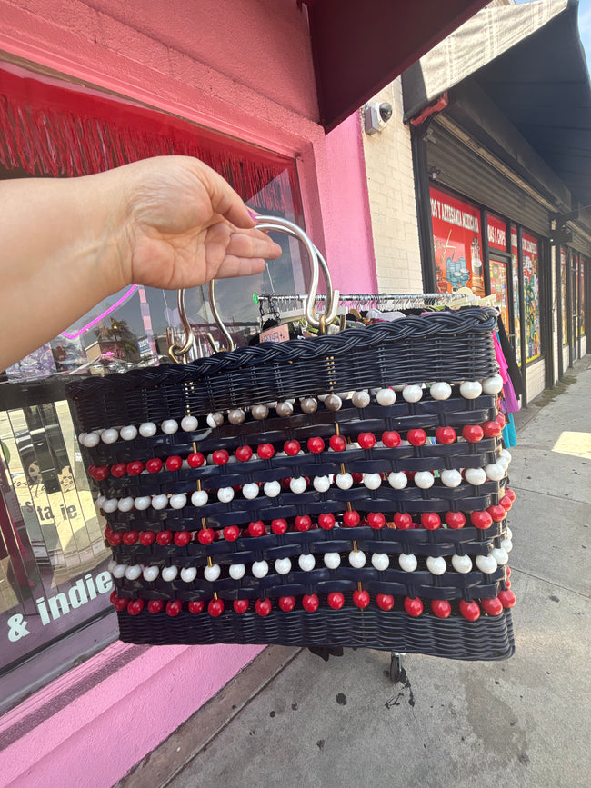 1960s/70s Lacquered Woven Bag