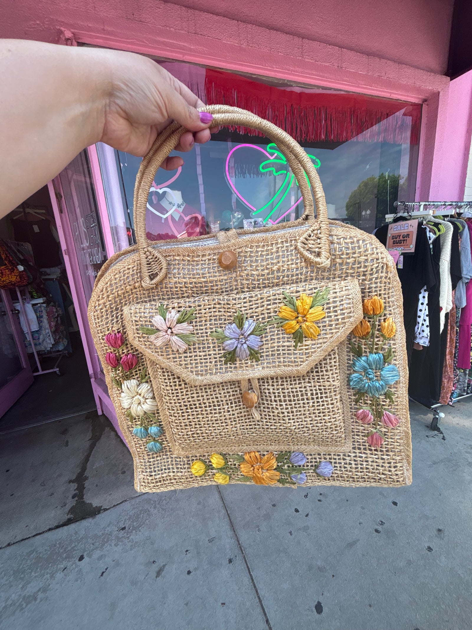 1970's Souvenir Woven Bag