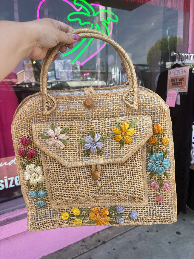 1970's Souvenir Woven Bag