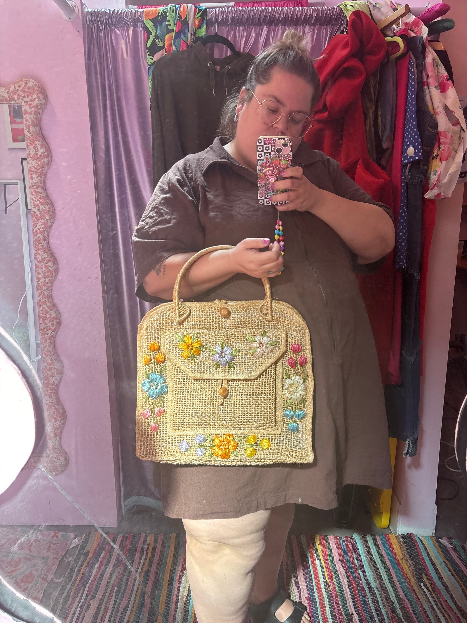 1970's Souvenir Woven Bag