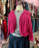 Pink Cotton Crochet Y2K Avenue Shrug - Size 22/24, 3X
