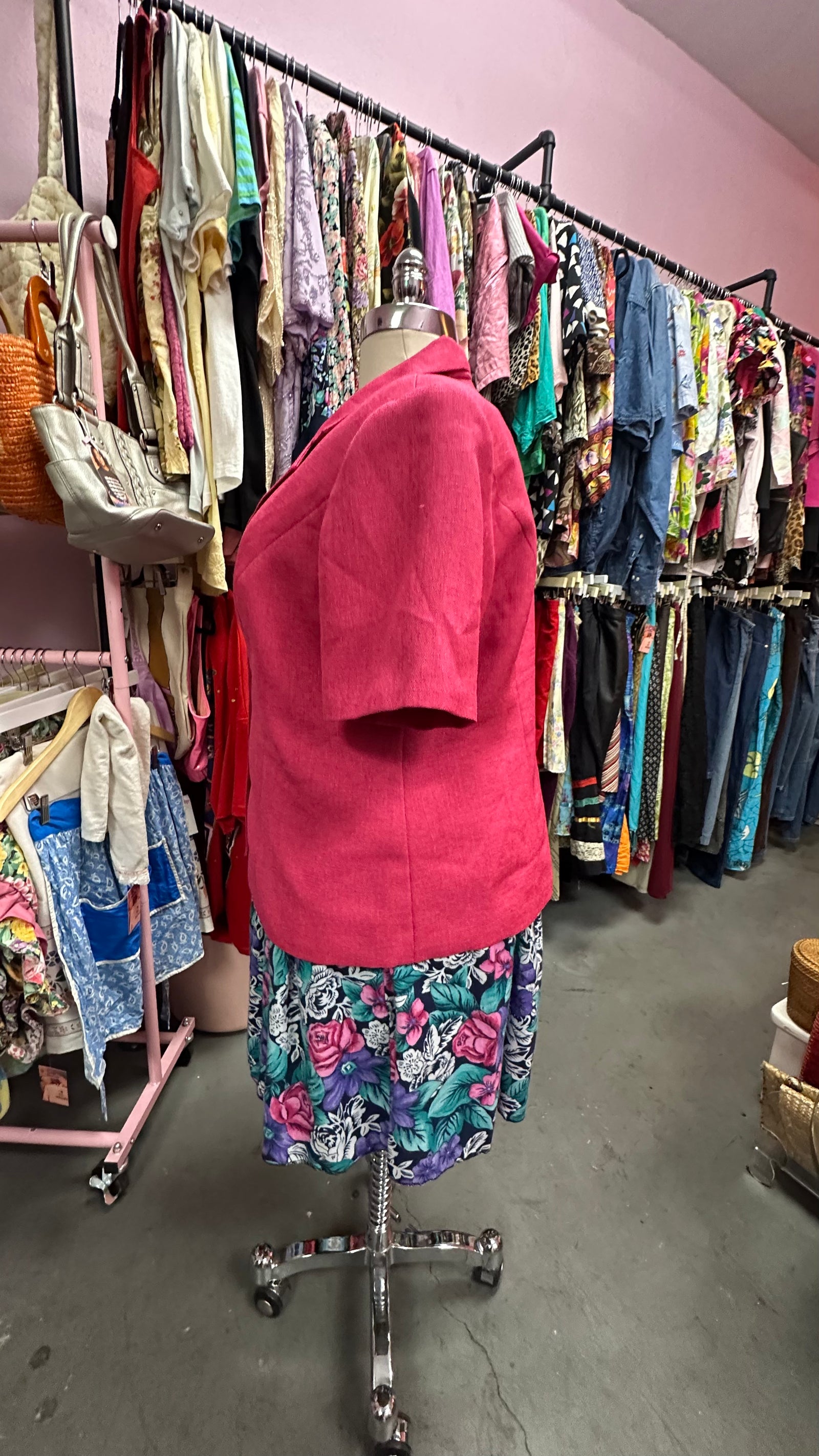 Malibu Pink Short Sleeve Blazer - Size 18W, 2X