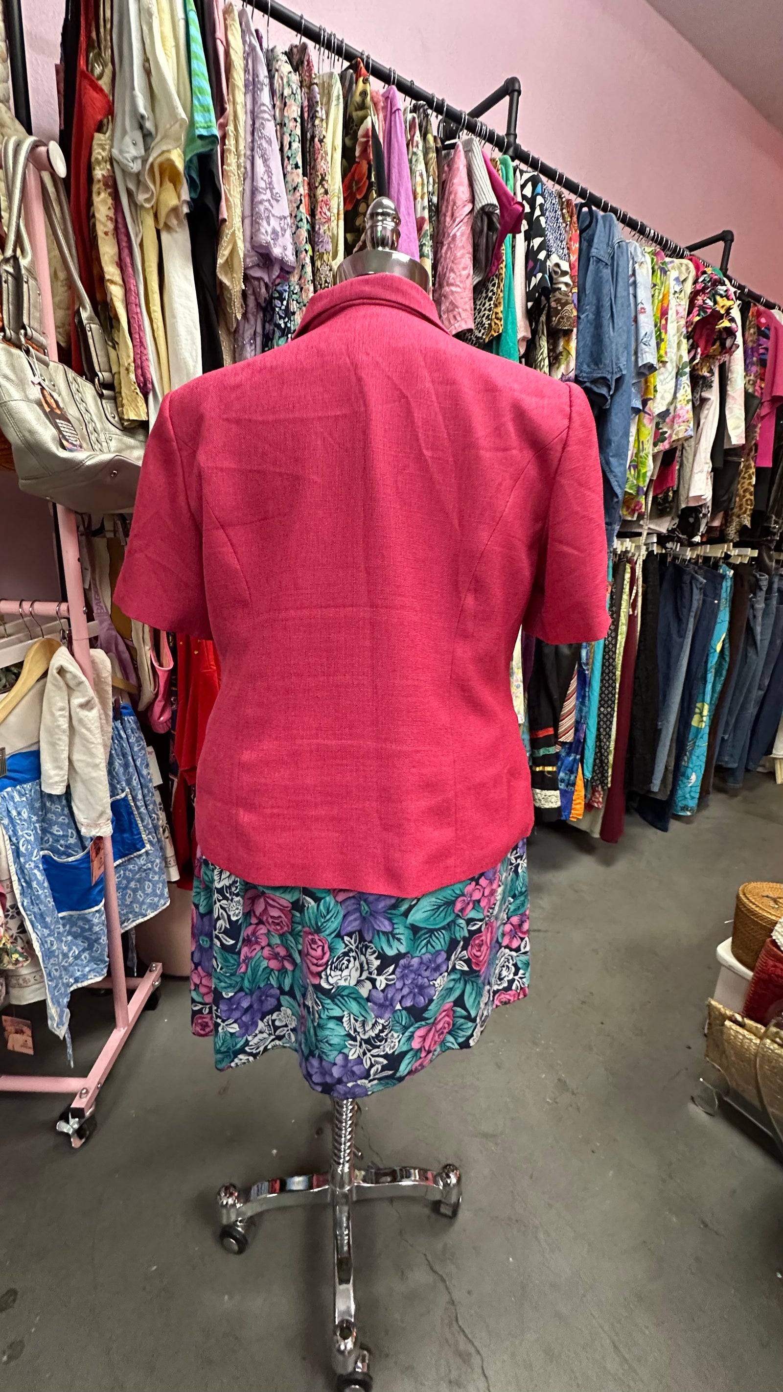 Malibu Pink Short Sleeve Blazer - Size 18W, 2X