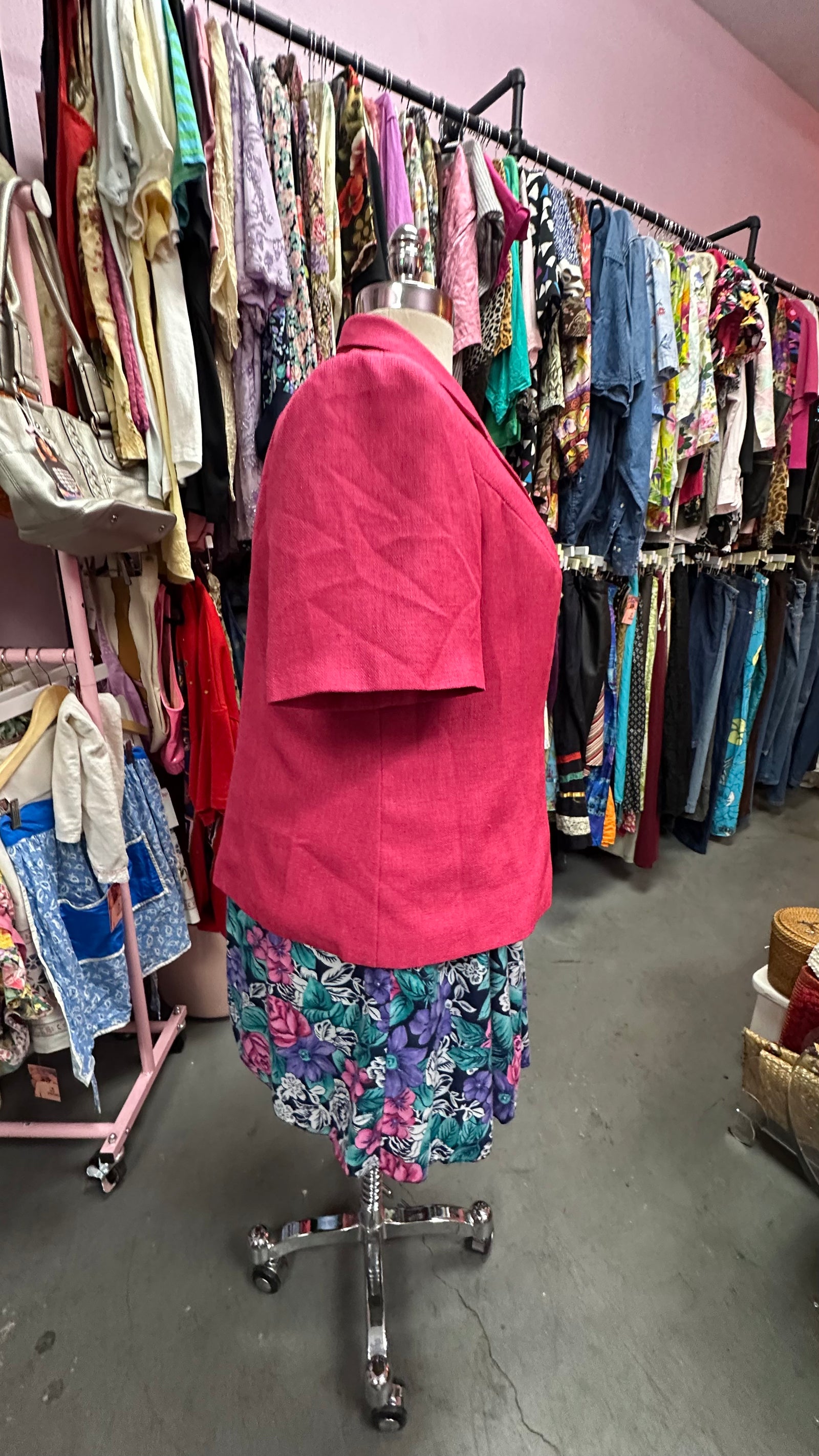 Malibu Pink Short Sleeve Blazer - Size 18W, 2X