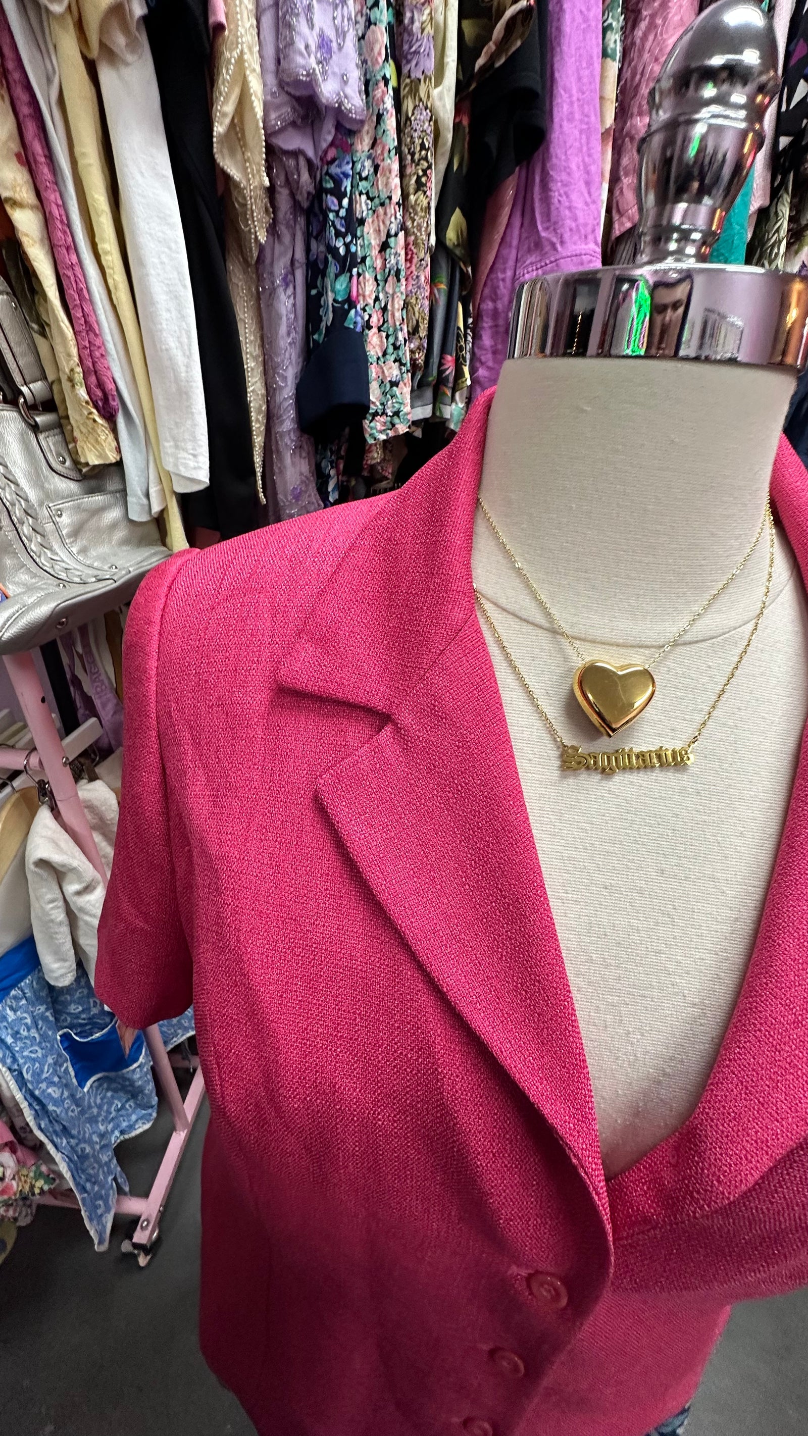 Malibu Pink Short Sleeve Blazer - Size 18W, 2X