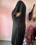 Hot Topic Black Button Collar with Corset Detail Midi Dress - 4X