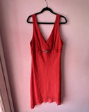 00s Torrid Tangerine V Neck Dress - Size 16