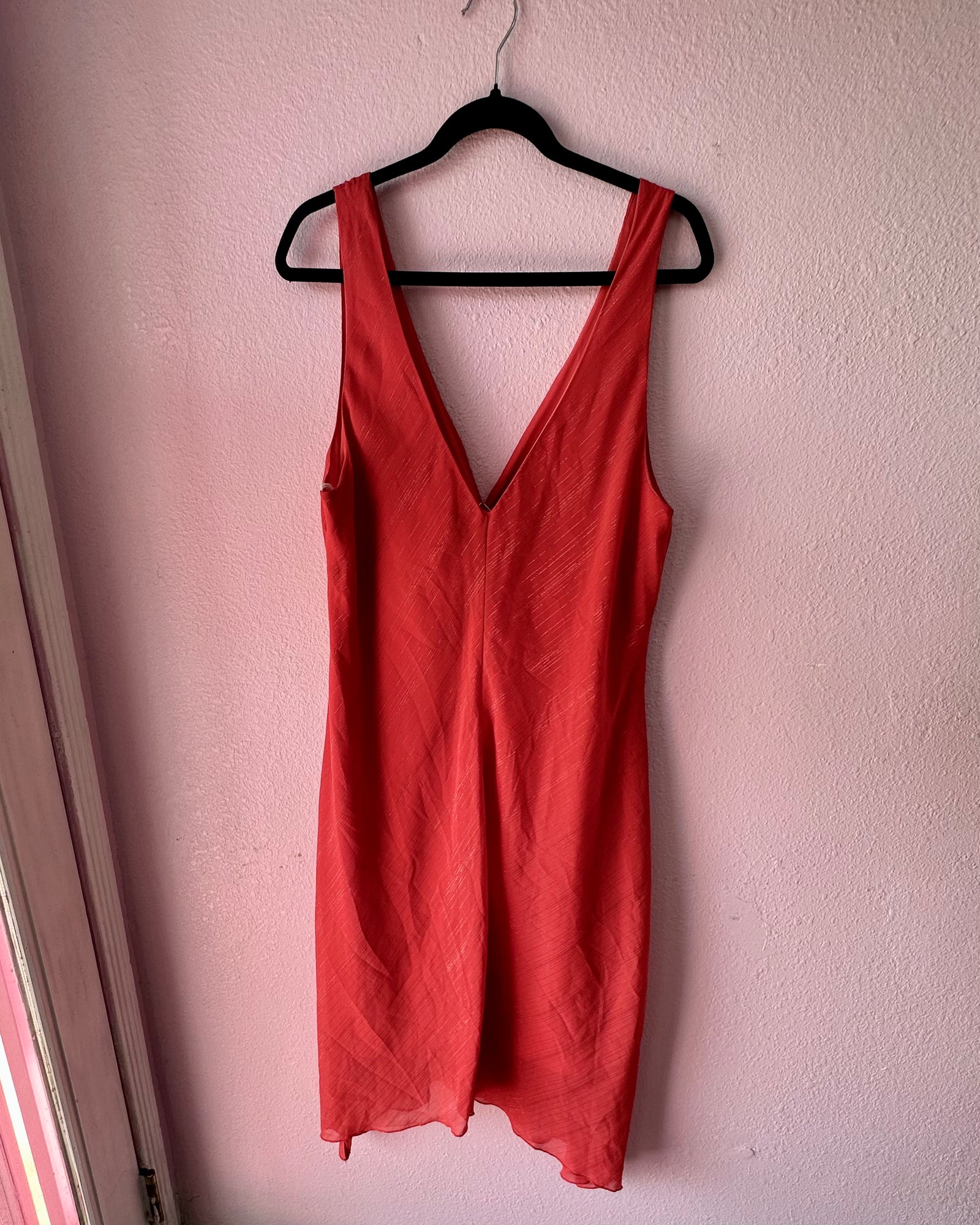 00s Torrid Tangerine V Neck Dress - Size 16