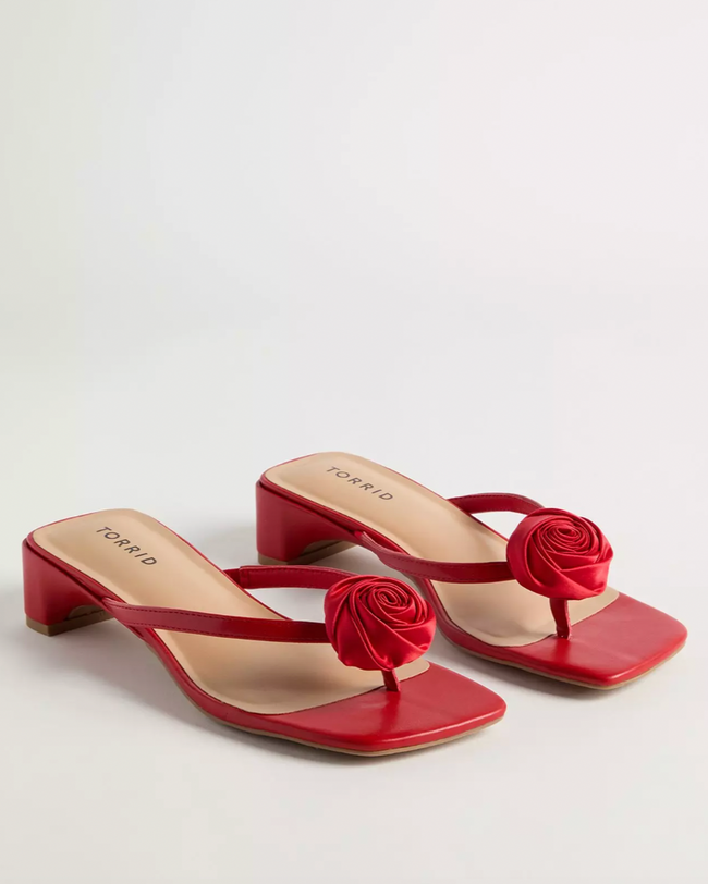 Torrid Floral Thong Heeled Sandal (WW)