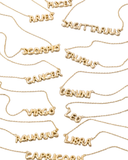 Zodiac Necklace in Bubble Letter