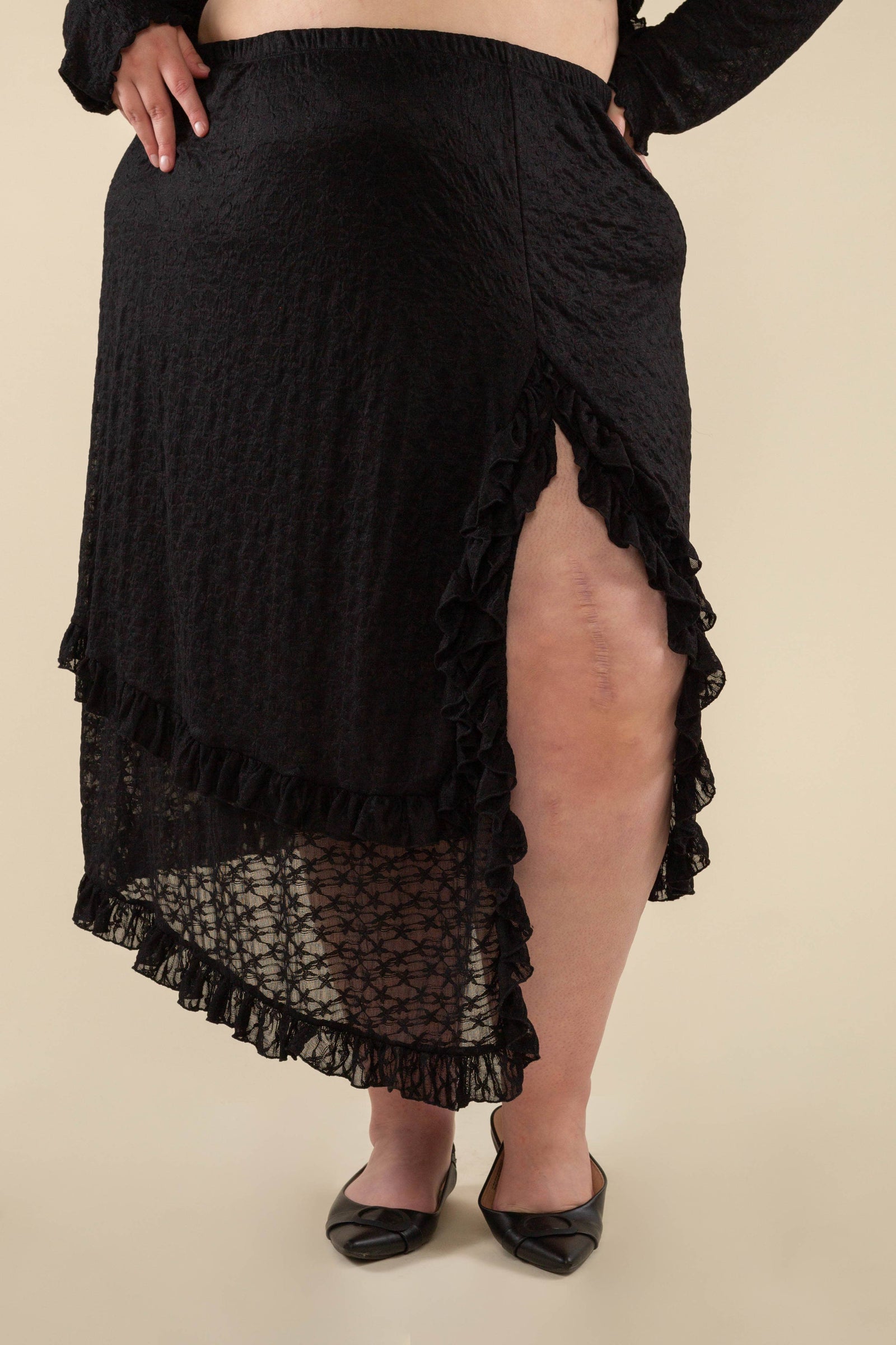 Mesh skirt lace best sale