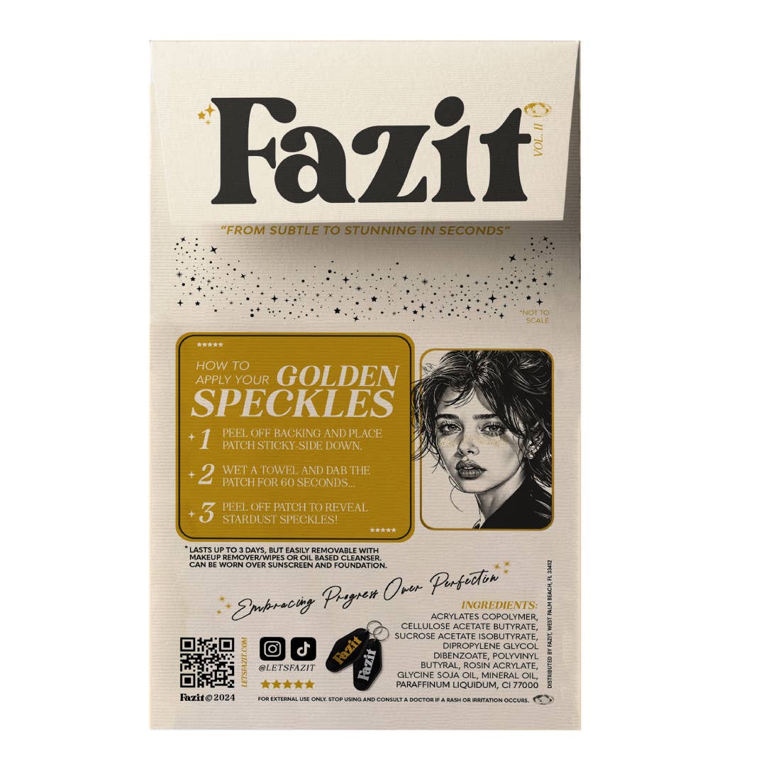 Gold Glitter Freckles Makeup patches for Halloween Tattoo