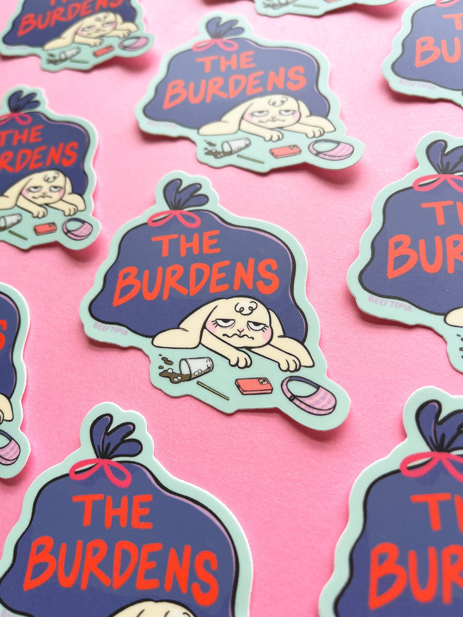 The Burdens Bunny Waterproof Vinyl Sticker