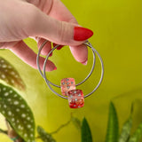 Love's A Gamble Dice Hoops Earrings