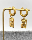 Stainless Steel Body Silhouette Huggy Earrings