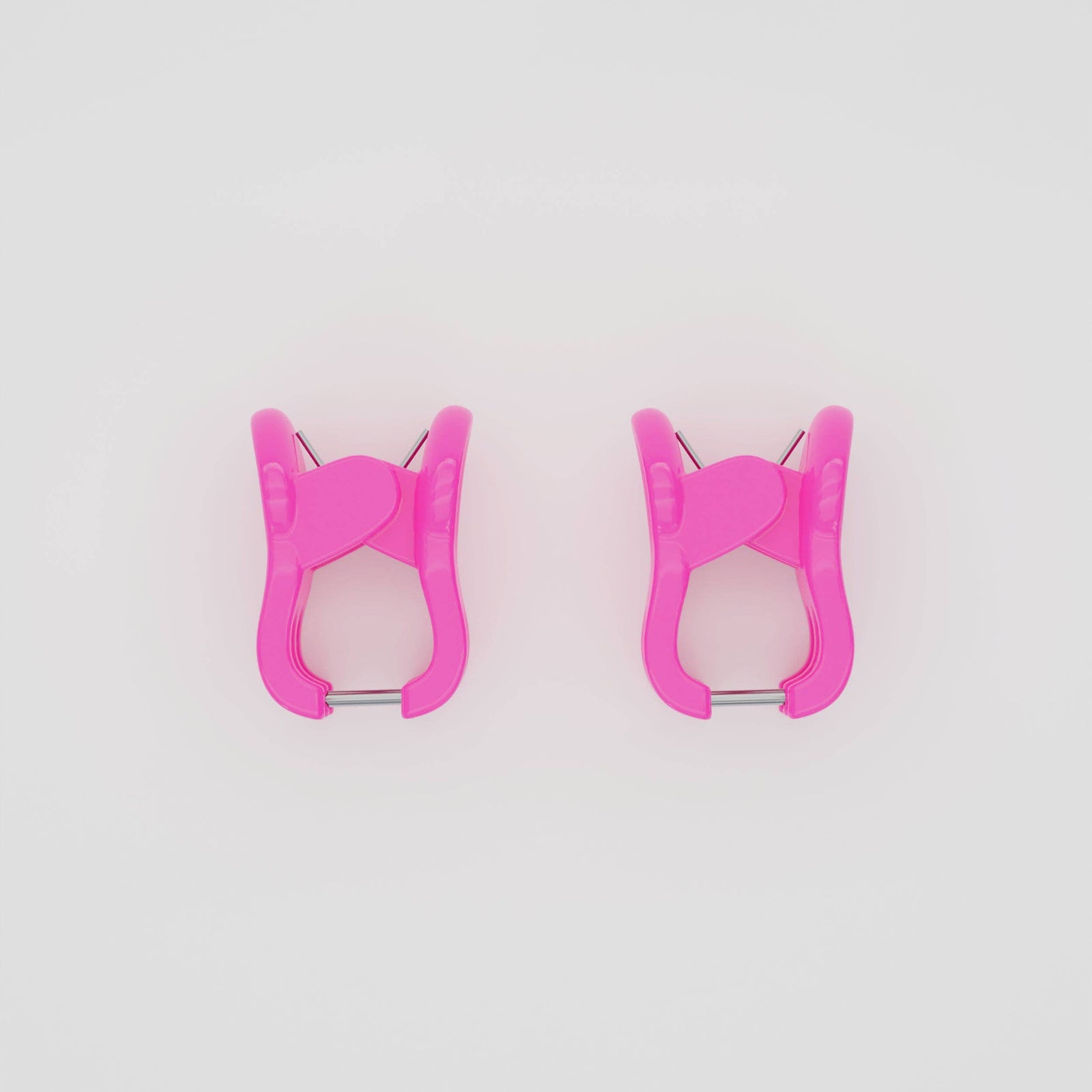 Mini Claw Clip Hoop Earrings - 4 colors available