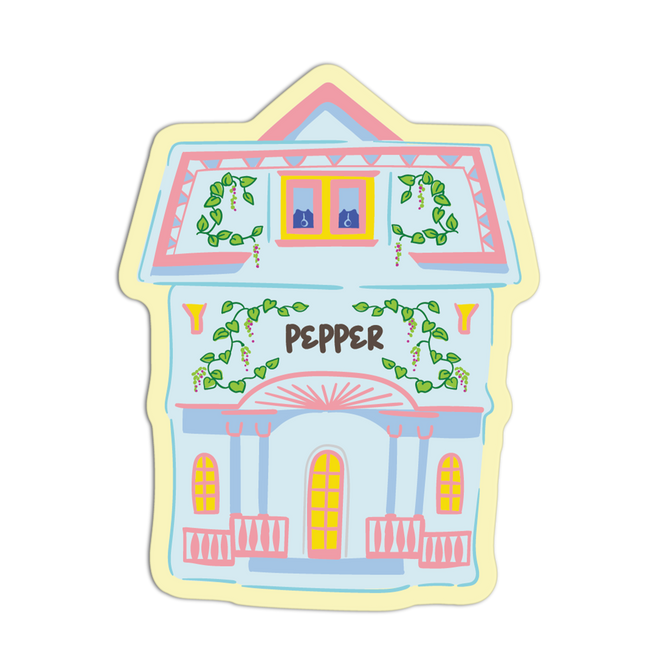Pepper Spice Jar House Textured Sticker
