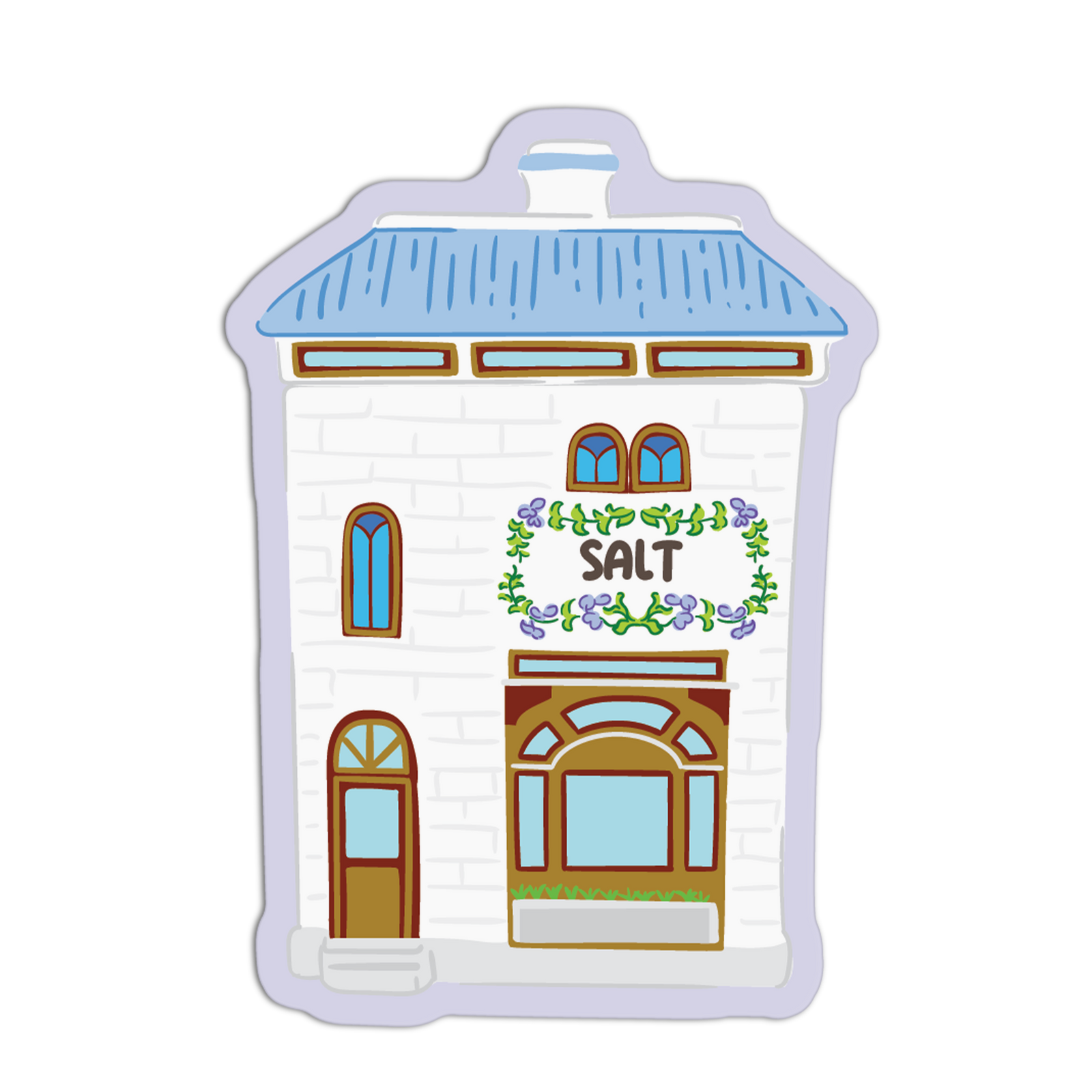 Salt Spice Jar House Textured Sticker