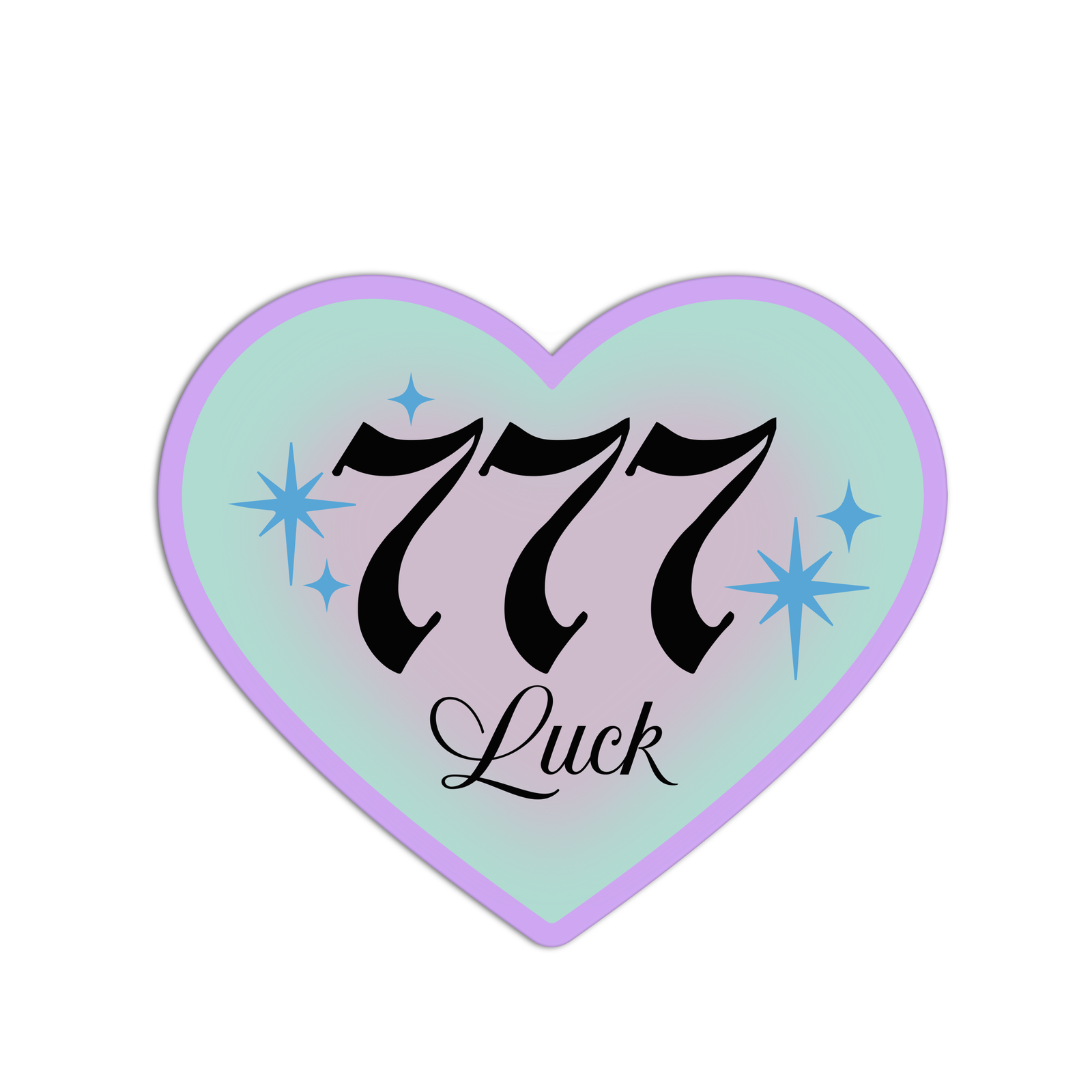 777 Luck Angel Numbers Textured Stickers