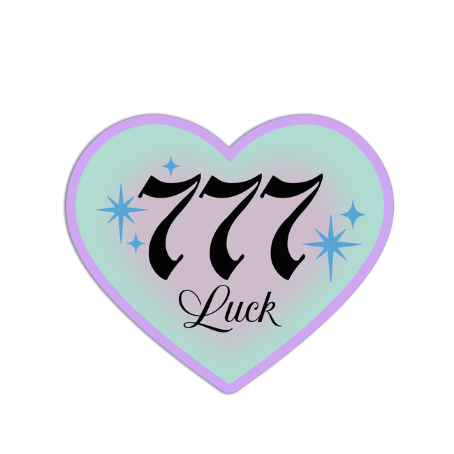 777 Luck Angel Numbers Textured Stickers