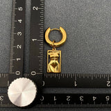 Stainless Steel Body Silhouette Huggy Earrings