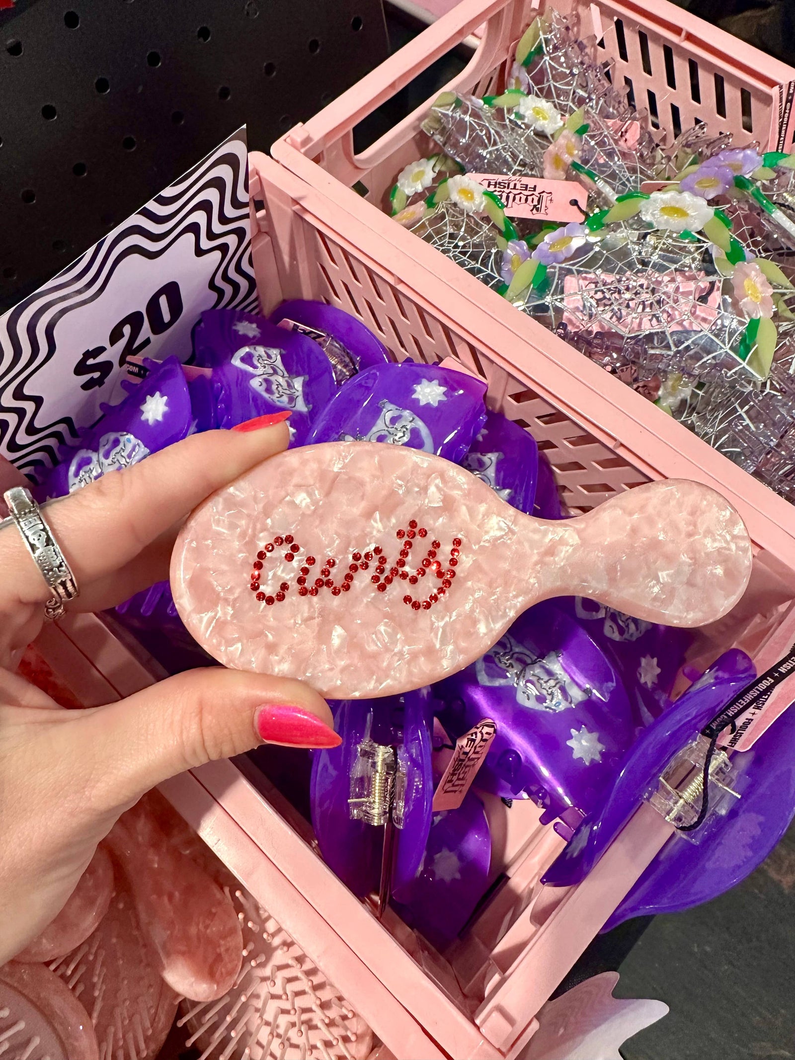 Cunty Mini Pink Travel Hairbrush - Eco Friendly!