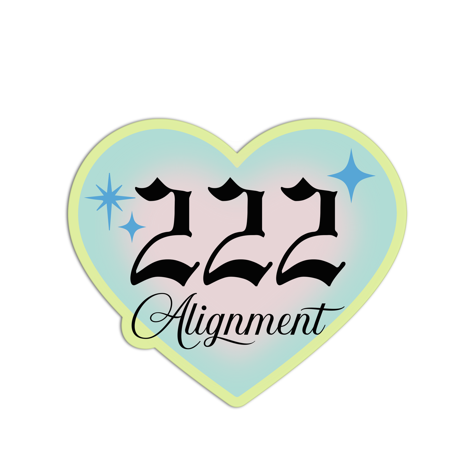 222 Alignment Angel Numbers Textured Stickers