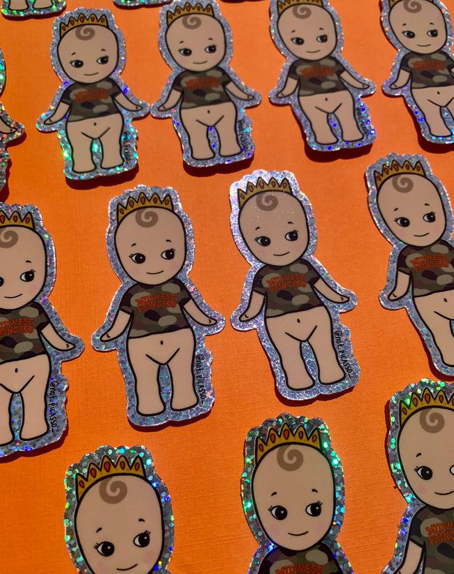 Glitter Midwest Princess Kewpie Sticker