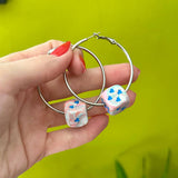 Love's A Gamble Dice Hoops Earrings