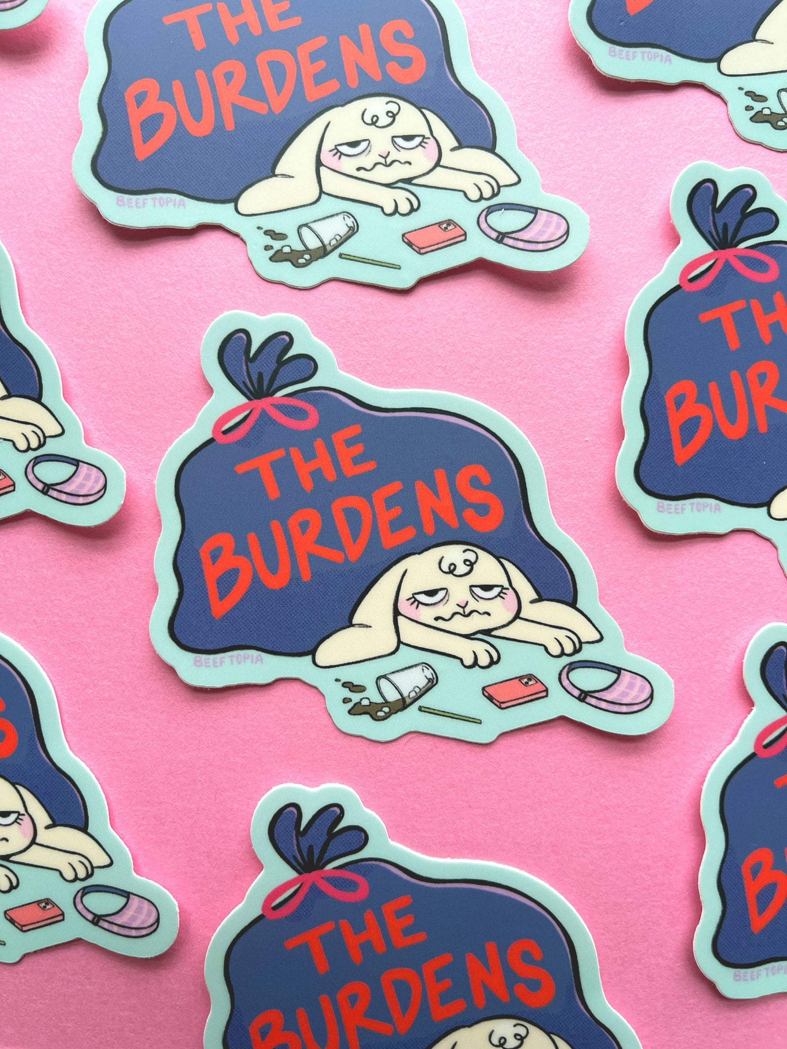 The Burdens Bunny Waterproof Vinyl Sticker