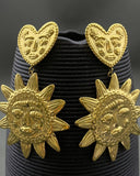 Stainless Steel Celestial Statement Earrings