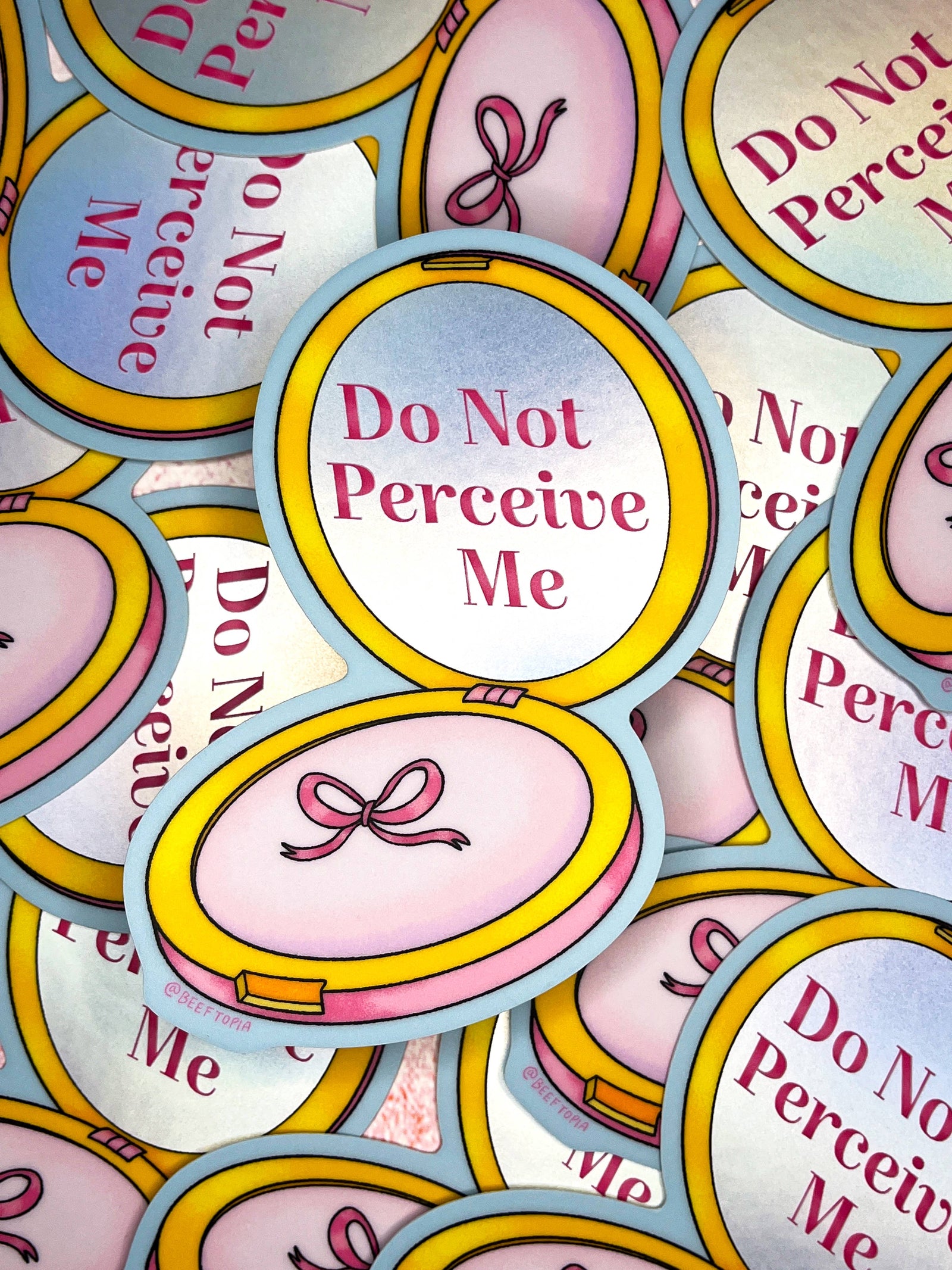 Do Not Perceive Me | Large Metallic Waterproof Vinyl Sticker