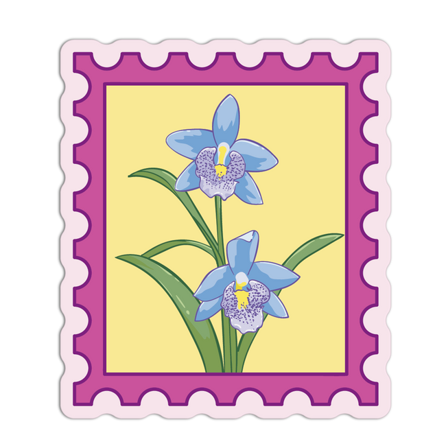 Orchid Textured Sticker