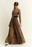 Animal Print Mesh Maxi
