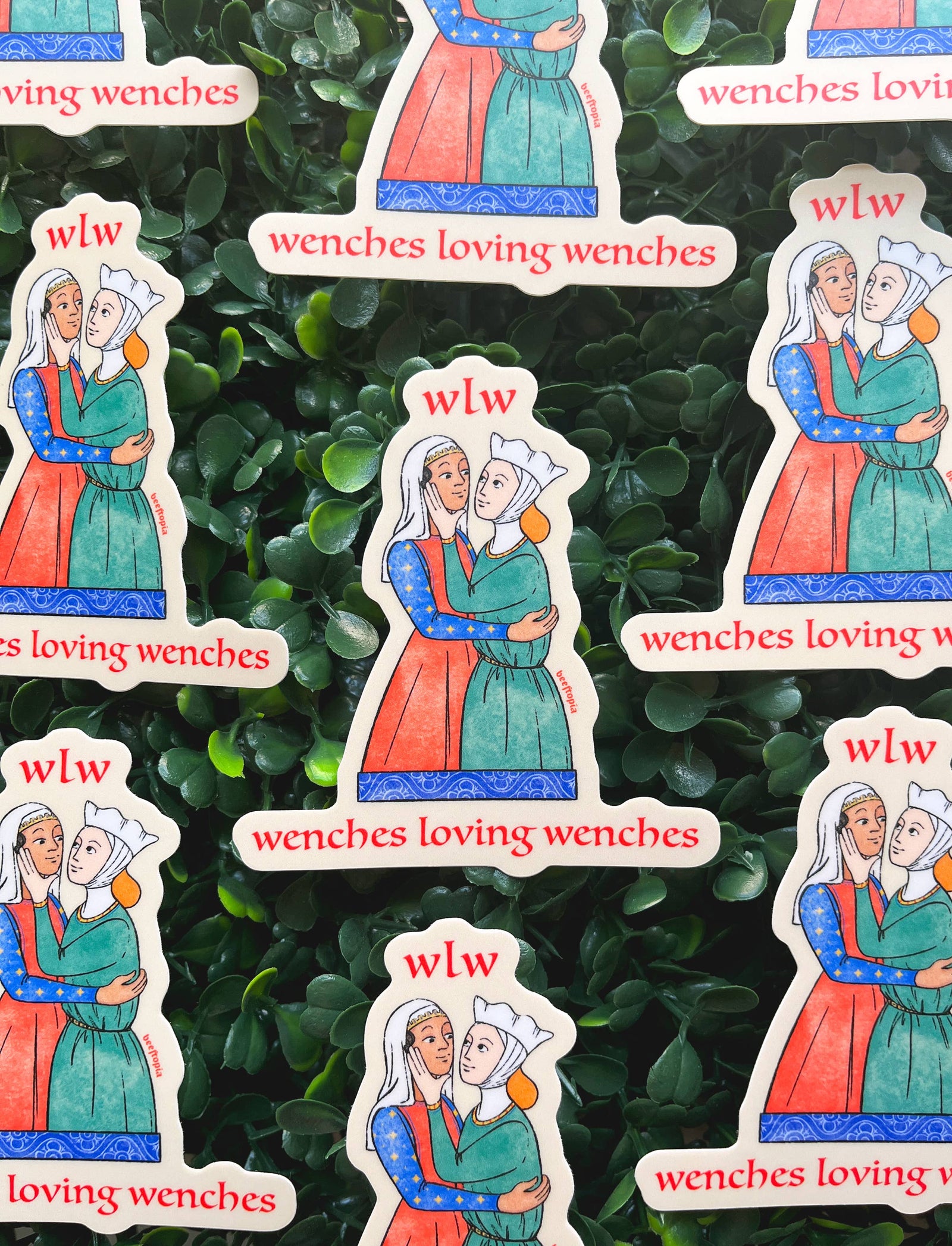 WLW Wenches Loving Wenches Medieval Waterproof Vinyl Sticker