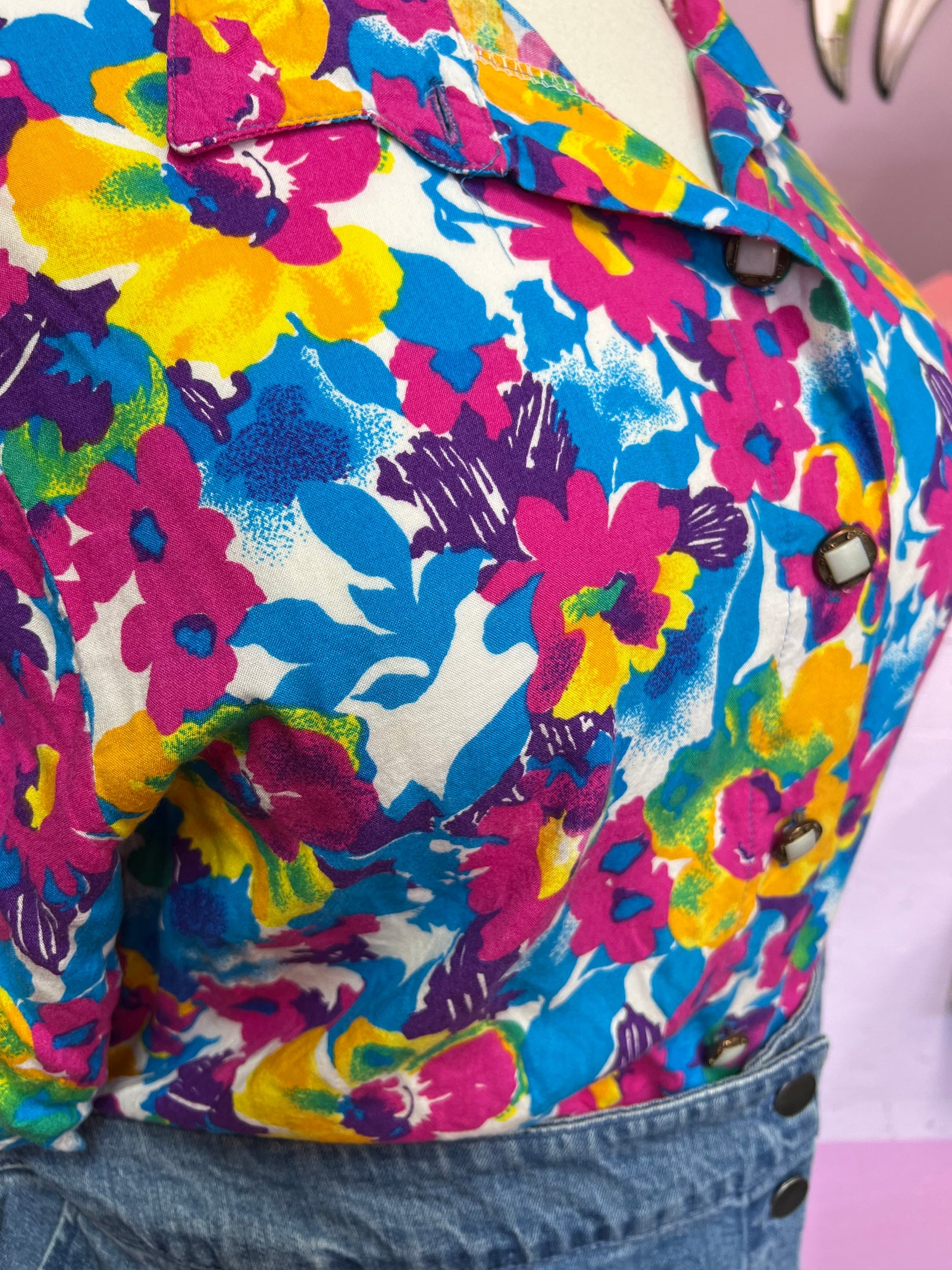 Vibrant Floral Button Down Shirt