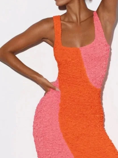 Mara Hoffman Sloan Dress in Orange Color Way - 2X (Final Sale)