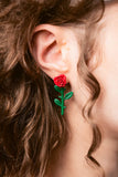 Rose Garden Earrings with Detachable Stem - 2 in 1