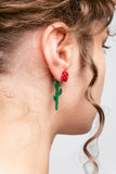 Rose Garden Earrings with Detachable Stem - 2 in 1