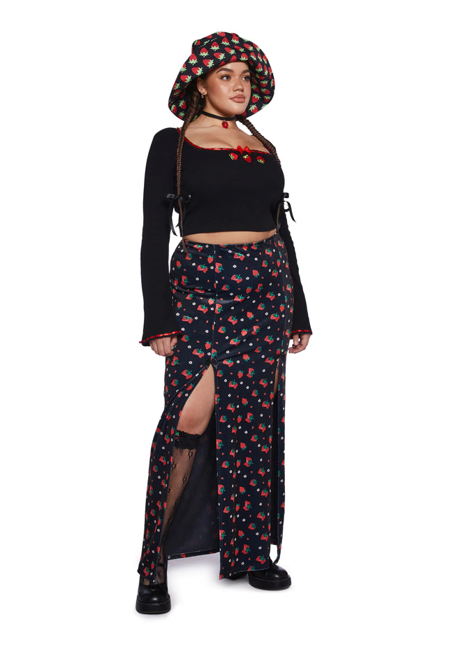 Strawberry Shortcake Maxi with Double Slit
