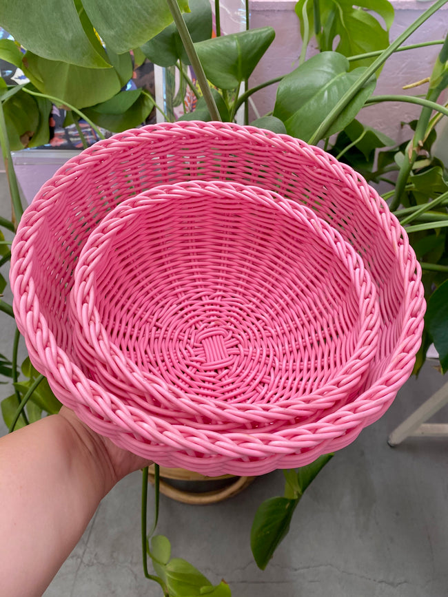 Vintage Pink Basket Bowl Set - Locals Only